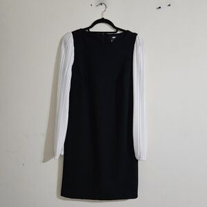 DKNY Pleated Sleeve Sheath Dress